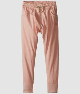 $70 Munster Kid's Girl's Pink Stretch Draw-String Rib Cuffs Track Pants Size 5 - Picture 1 of 1