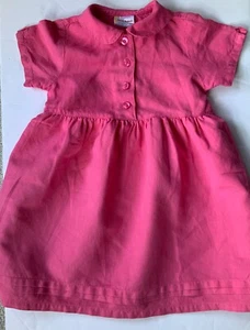 Hanna Andersson linen-blend Pink Short Sleeved dress size 100 us 4 - Picture 1 of 3