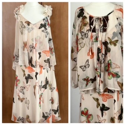 Butterfly by Matthew Williamson Dress & Jacket Size 18 - Smart Formal Wedding - Image 1 of 4