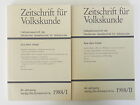 2 x Zeitschrift für Volkskunde 1988 84 Jahrgang Halbjahresschrift Otto Schwartz