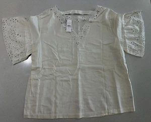 LOFT Damen Bluse Creme Ösen Größe XL. - Bild 1 von 8