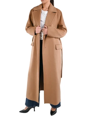 Vicolo cappotto lungo a vestaglia misto lana color cammello - Immagine 1 di 4