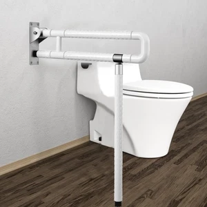 Stützgriff Klappgriff Aufstehhilfe Toilettengriff Behindertengriff Wanne WC Weiß - Bild 1 von 16