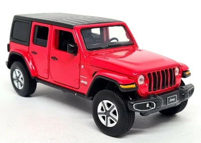 Tayumo 1/32 - Jeep Wrangler Red Opening parts & Suspension Diecast model car - Image 1 of 4