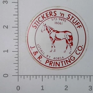 Stickers N Stuff J&R Printing Co Loyall Kentucky Advertising Sticker Decal - Picture 1 of 1