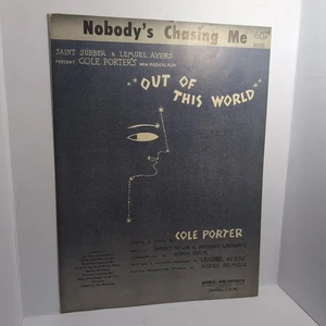 Nobody's Chasing Me Out This World 1950 VTG Sheet Music Piano Vocal Cole Porter - Picture 1 of 1