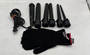 Homitt 5 In 1 Curling Wand W/ 5 Interchangeable Barrels & Heat Protective Glove - Picture 1 of 11