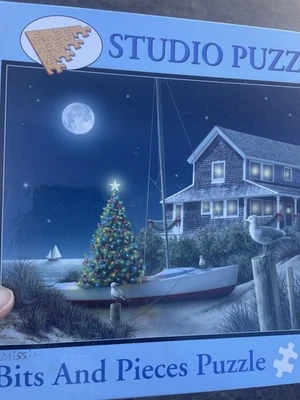 Rompecabezas Faro Cabaña Gaviota Océano Luz Navidad Luna Llena 1000 Piezas ❤️blt7j2 Foto 1 de 4