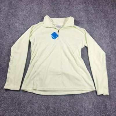 Pulôver feminino Columbia 1/4 zíper manga longa grande verde natureza ao ar livre feminino - Imagem 1 de 4