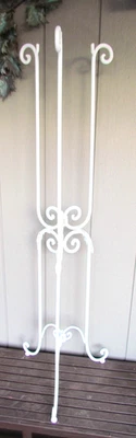 VINTAGE IRON TALL PLANT STAND FRENCH STYLE SCROL 52  1/2" INDOOR/OUTDOOR FOLDING - Image 1 of 4