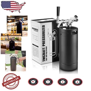Tragbarer 128 Unzen Bier Growler Zapfhahn - Edelstahlfass unter Druck, Kühler Jac... - Bild 1 von 9