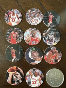 1995 Upper Deck Michael Jordan Pog/Cap Slammer NBA Bulls Lot Pogs / Slammers - Picture 1 of 3