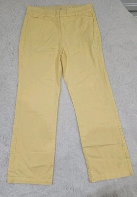 JM Collection Womens Yellow Stretch Boot Cut High Rise Pants Sz 12 - Image 1 of 4