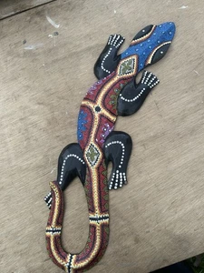 Oaxacan Wood Carving gila monster, lizard, iguana - Picture 1 of 7