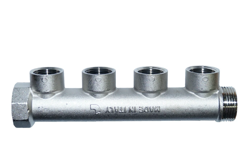 LF Verteilerrohr Durchgangsverteiler Druckluftverteiler Wasserverteiler 3/4"