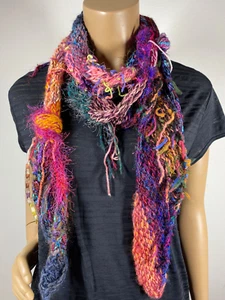 Cintas de hilo mezcladas bufanda gitana Lyn foley crea - Imagen 1 de 7