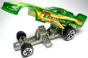 1977 HOT WHEELS CLASSIC GREEN 1:64 DIECAST 3 1/2" FUNNY CAR DRAGSTER W/ ORANGE - Picture 1 of 7