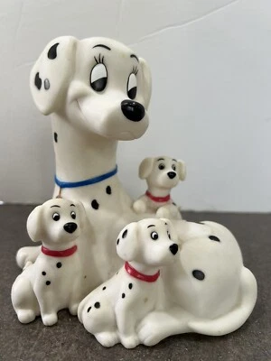 Vintage Disney 101 Dalmations Coin Money Piggy bank hard plastic dogs puppies - Image 1 of 4