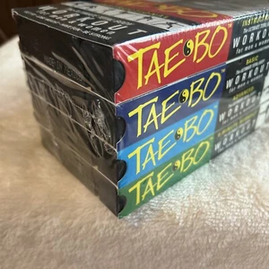 Tae-Bo SET x4 VHS SEALED ~ Total Body Workout Tapes ~ Billy Blanks Fitness - Picture 1 of 10