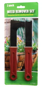 2 Pc PATIO WEEDER SET Slab Groove Moss Paving Garden Tool Weed Remover Porch New - Picture 1 of 6
