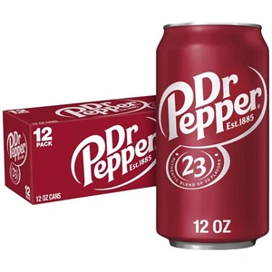 Dr Pepper Soda Pop Soft Drinks Cola 12 fl oz 12 Pack Cans Limited Edition New - Picture 1 of 5