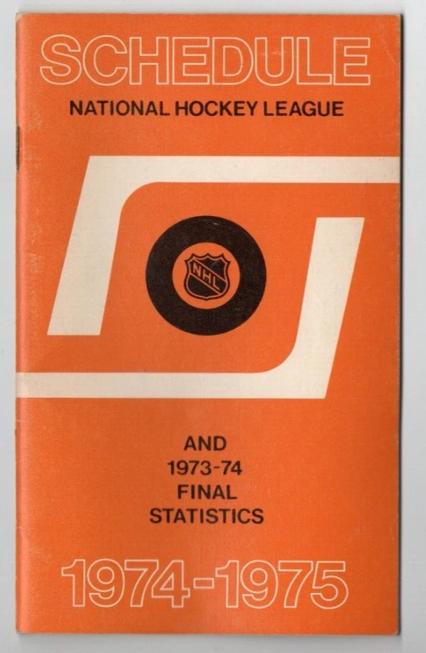 1974-75 Vintage NHL Schedule And 1973-74 Final Statistics - Image 1 of 1