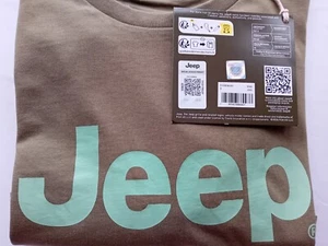 Jeep Official Licensed T-Shirt Khaki Green Colour 100% Cotton Small Male NWT - Picture 1 of 10
