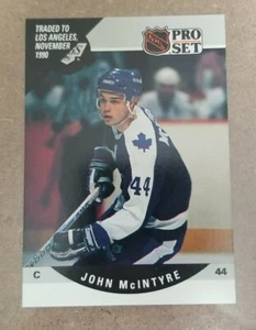 1990-91 Pro Set - Los Angeles Kings - Hockey Card #457 John McIntyre - Picture 1 of 2
