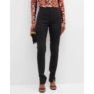 Smythe High-Waist Side Slit Dress Pants | Sz 4 (27), Black | New $450 - Picture 1 of 12