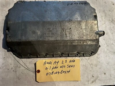 МАСЛЯНЫЙ ПОДДОН НИЖНИЙ Б/У ПОДХОДИТ ДЛЯ AUDI A4/A6 2.8 DOHC 30 В AHA 1998-1999 078-103-604H БЕЗ ГАРАНТИИ КАЧЕСТВА - Изображение 1 из 3