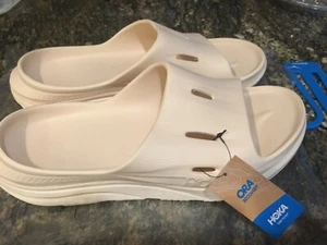 NEW Hoka Ora Recovery Slide 3 Vanilla Sandals Mens 13                  shoes - Picture 1 of 6