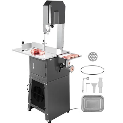 850W Commercial Butcher Electric Meat Bandsaw Sausage Stuffer Bone Sawing Cutter - Image 1 of 4