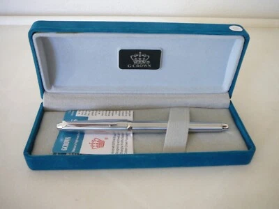 PLUMA ESTILOGRÁFICA DE METAL PLATEADO CORONA DORADA-SHANGHAI FARN STATIONARY CO. Foto 1 de 4