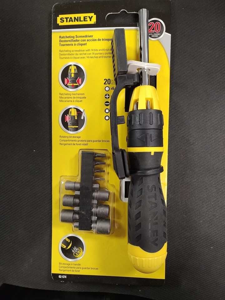 Stanley 62-574 Multi-Bit Ratcheting Screwdriver Set 20 Piece - Image 1 of 2