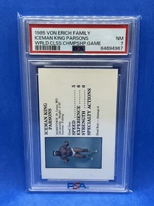 1985 juego familiar Hemphill von Erich PSA 7 hombre de hielo King Parsons casi nuevo tarjeta Zach Efron - Imagen 1 de 3