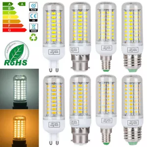 E14 E27 G9 B22 7W 12W 15W 20W 25W 5730 SMD LED Corn Bulb Lamp Light Bright 220V - Picture 1 of 15