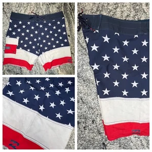 Billabong Pump X Platinum X Board Shorts Para Hombre Talla 33 Nadar EE. UU. Bandera Estrellas Nuevo Sin Etiquetas - Imagen 1 de 9