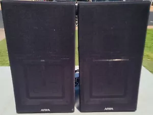 AIWA SX-E77 AFBS Acoustic Feedback 3-WAY Square Woofer Flat Diaphragm Speakers - Picture 1 of 17