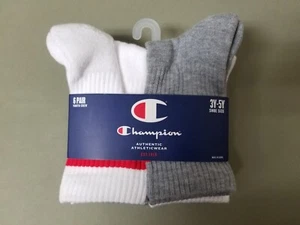 New Champion 6 Pair Youth Athletic Crew Socks. - Picture 1 of 3