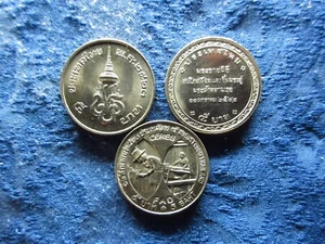 THAILAND 5 BAHT 2522/1979 KM132, 2523/1980 KM137, 2523/1980 KM144 - Picture 1 of 2