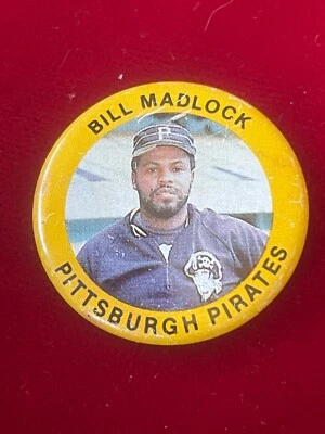 1984 Fun Foods MLB Bill Madlock Pittsburgh Pirates Pinback Button 1.25" - Image 1 of 2