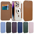 MagSafe Flip Wallet Case For Apple iPhone 15 Pro Max Plus 14 13 12 Leather Cover