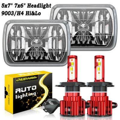 Faros LED de haz alto/bajo de 5x7" 7x6" para camioneta Toyota Hilux 88-97 1982-1995 2 piezas Foto 1 de 4