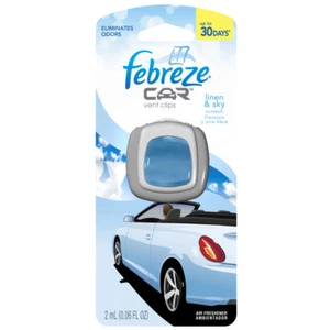 Clips de ventilación para automóvil Febreze ambientador y eliminador de olores, olor a lino y cielo - Imagen 1 de 5