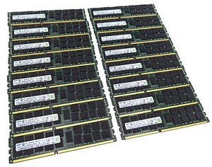 Samsung 256GB Kit 16x 16GB 2Rx4 PC3L-10600R DDR3 1333MHz ECC RDIMM Server Memory