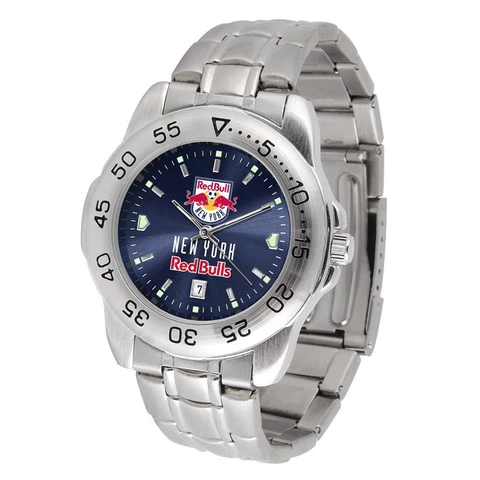 Men's New York Red Bulls Sport Watch Stainless Steel Watch Cover