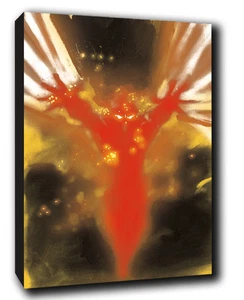 heroes, burning man isaac mendez painting canvas art printn - Picture 1 of 3