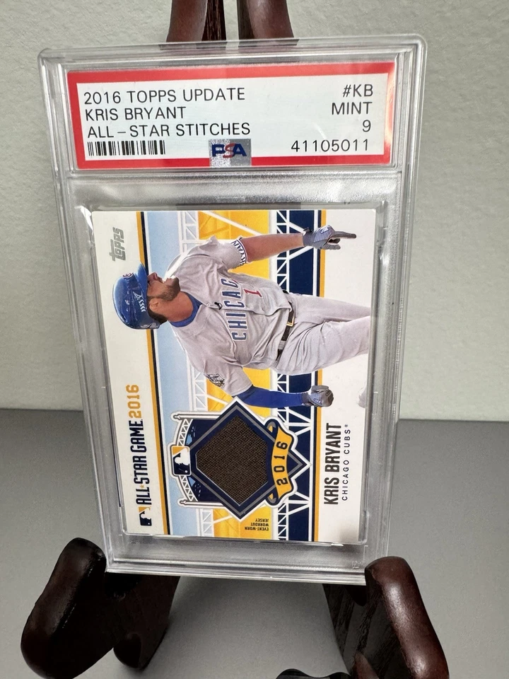 2016 Topps Update Kris Bryant All-star Stitches PSA 9 Chicago Cubs World Series - Image 1 of 1