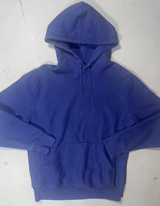 J Crew Re-imagined Hoodie Fleece Mens blue Size Medium Double Thick Heritage - Picture 1 of 7