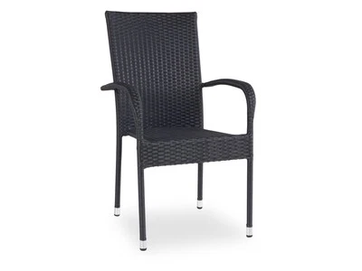 casa NOVA Gartenstuhl PARISO BHT 55x94x63 cm schwarz Stapelstuhl Klappstuhl